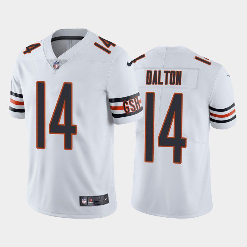 Men Chicago Bears 14 Andy Dalton Nike White Alternate Game Player NFL Jersey